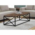 Daphnes Dinnette Brown Reclaimed Wood Look & Black Metal Coffee Table DA3071188